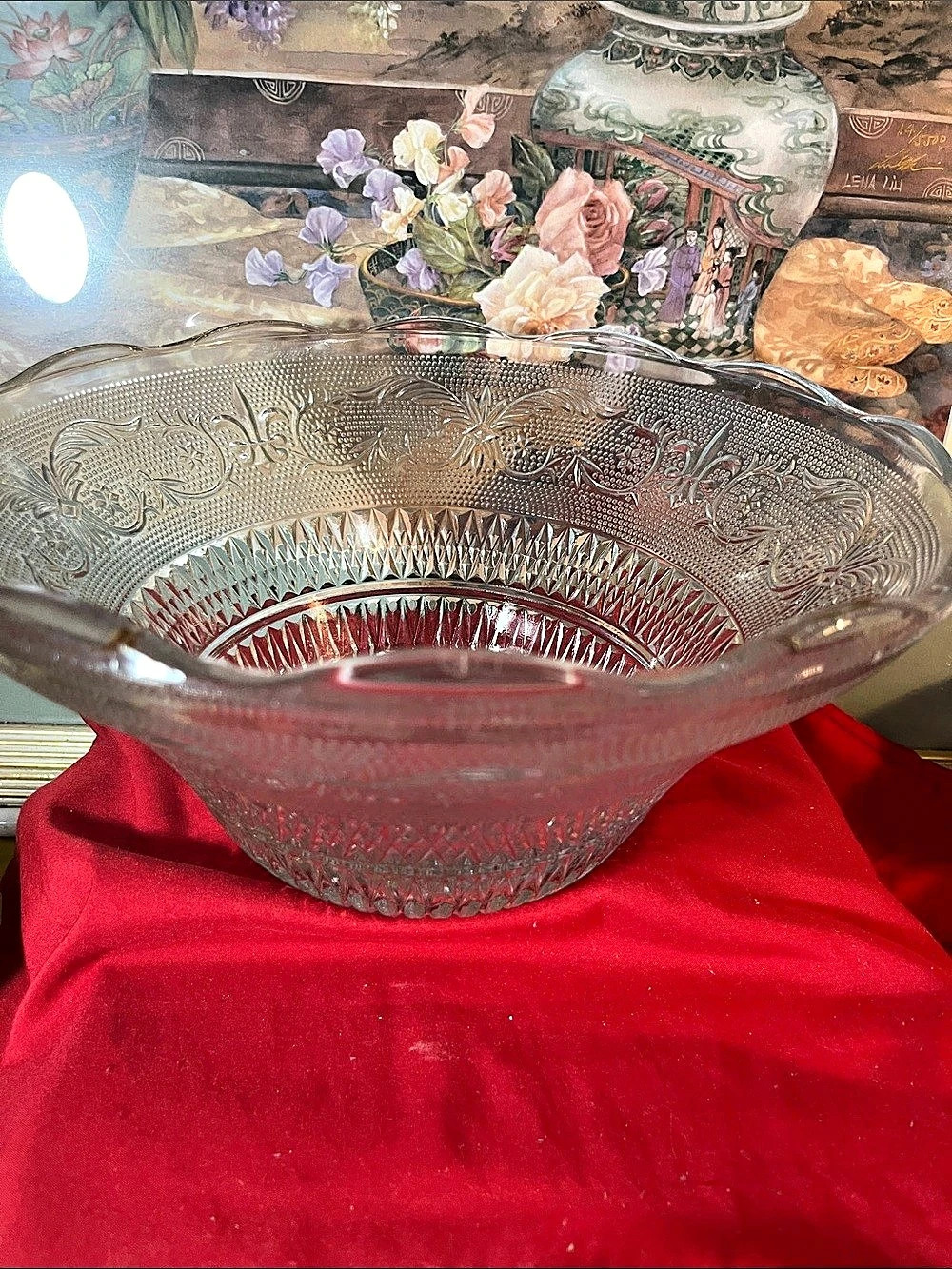 Anchor Hocking Arlington Punch Bowl Clear
